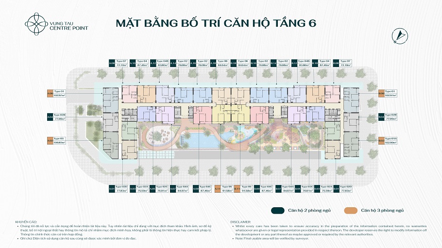 Mặt bằng tầng 6